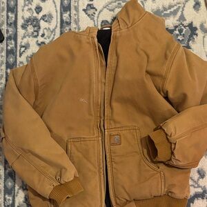 Carhartt Tan Hooded Work Jacket